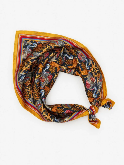 Amoura Silk Scarf In Rare Bird Square