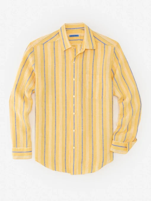 Gramercy Classic Fit Linen Shirt In Stripe