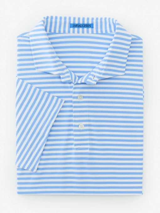 Springer Performance Polo In Bengal Stripe